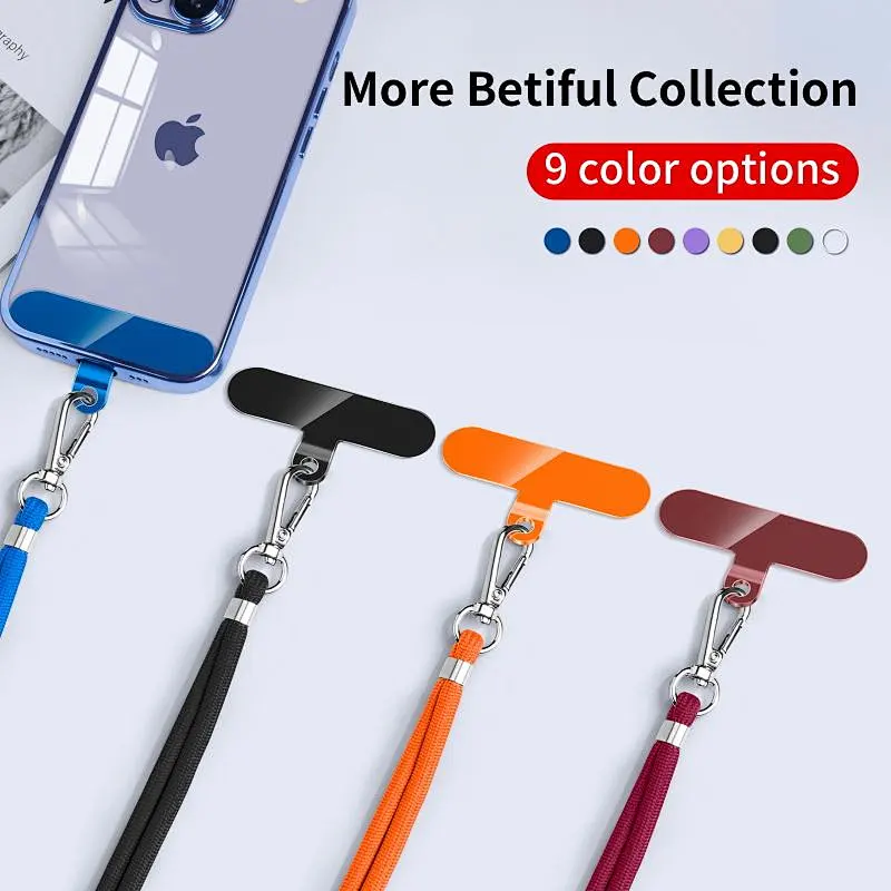 Wholesale Hot Sale Cell Phone Lanyard Patch Tether Tab Transparent TPU Plastic Pad Universal Phone Rope Strap