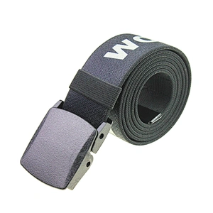 2023 Metal Flip Buckle Custom Jacquard Logo Outdoor Elastic Women Polyester Nylon Woven Stretch Men Fabric Canvas Belt
