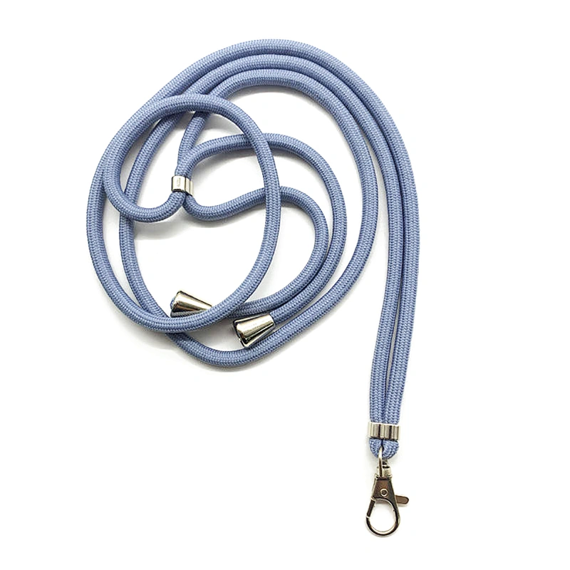 Custom Factory Long Anti Ribo Theft Deterrent Woven Neck Blank Cotton Keychain Phone Phone Case Nylon Strap Rope Lanyard