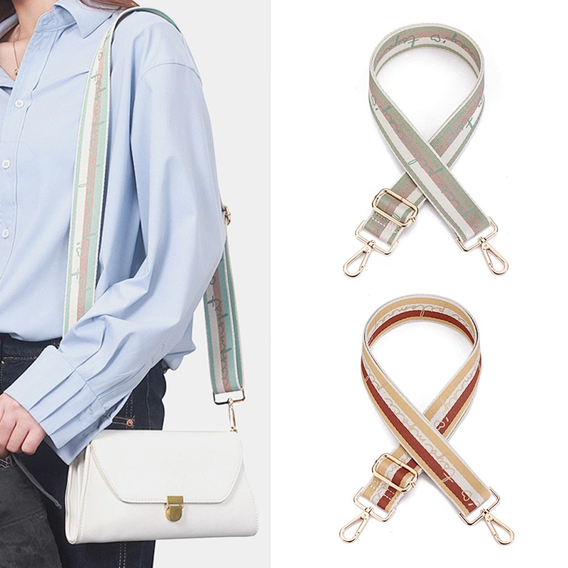Nylon Cotton Woman Handbag Wide Colored Strap for Cross body Messenger Adjustable Shoulder strap Bag Accessories belt bag straps