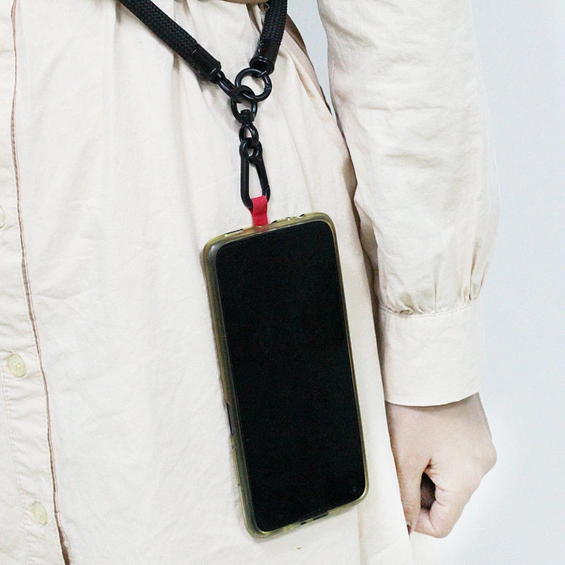 Neon Colour Tpu Transparent Anchor Necklace With Phone Lanyard Tether Cell Phone Lanyard Patch