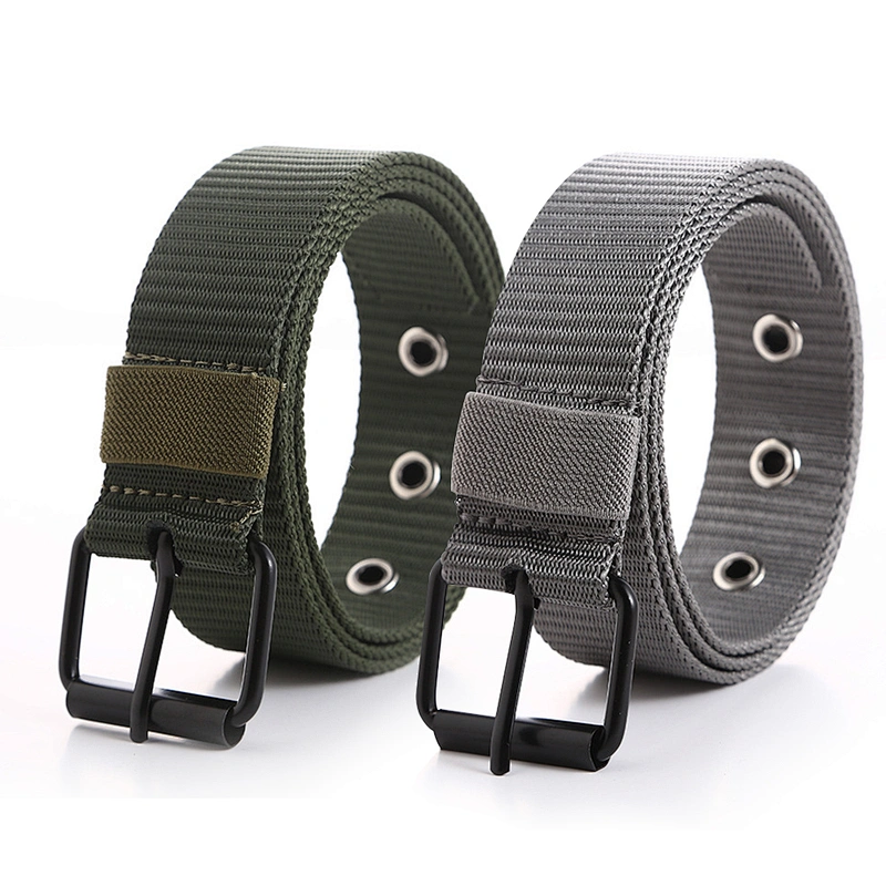 Factory Wholesale Custom Woven Tactical Outdoor Breathable Knit Pin Buckle Women Men Canvas Fabric Belt