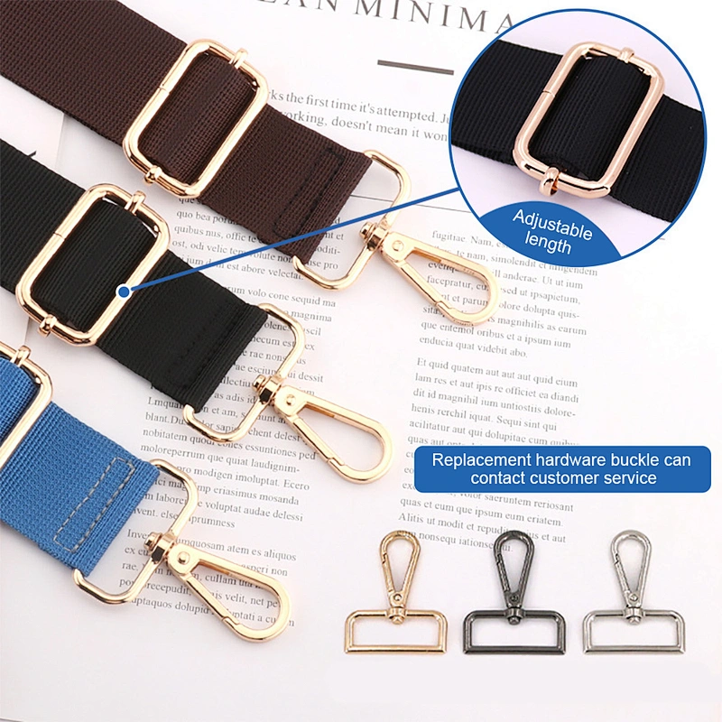 New Arrived Wide Shoulder Webbing Strap Solid Color Leather Bag Accessories Adjustable Ribbon Handbag Strap