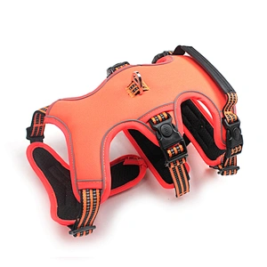 Durable Explosion-Proof Dog Harness Pet Vest with Oxford Mesh Reflective Strip Adjustable Breathable Safety Jacket for All Dogs