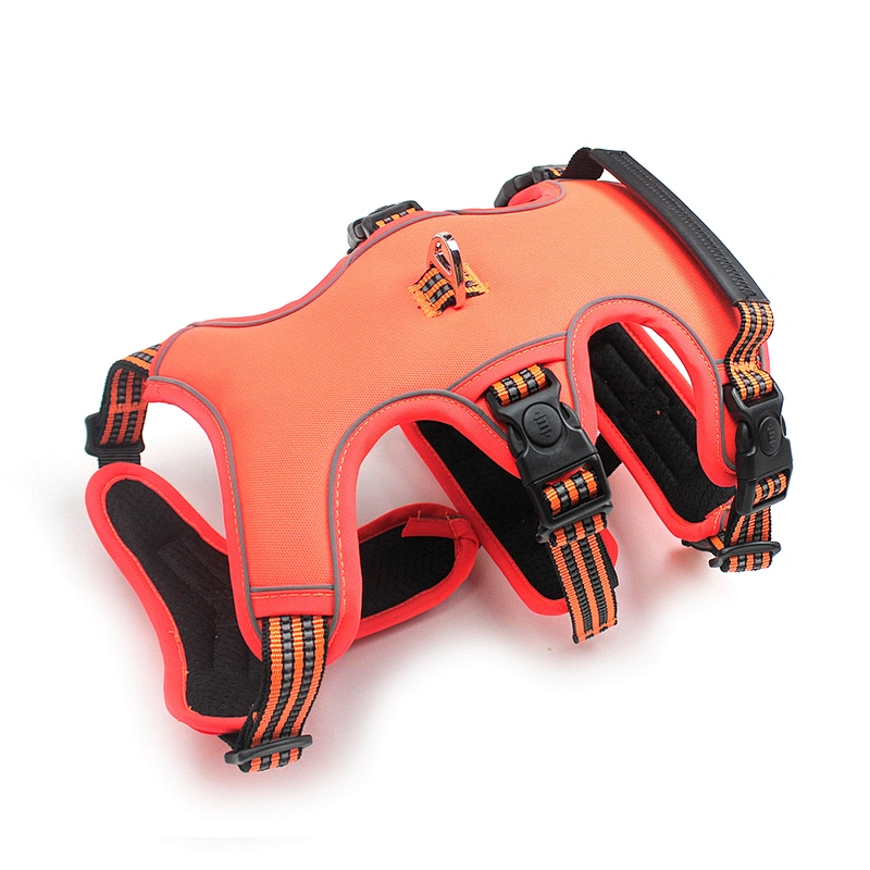 Durable Explosion-Proof Dog Harness Pet Vest with Oxford Mesh Reflective Strip Adjustable Breathable Safety Jacket for All Dogs