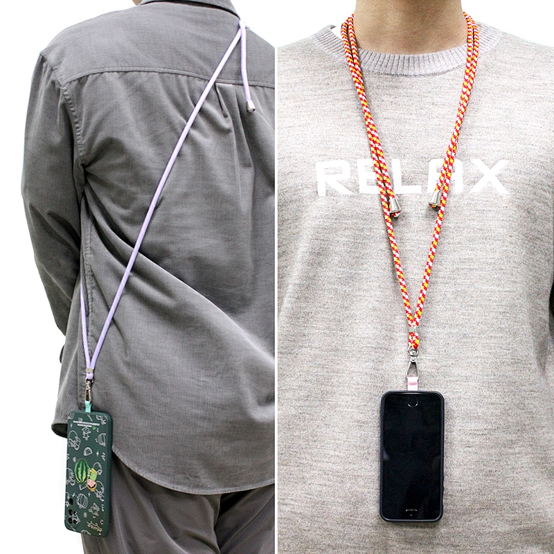 Custom Nylon Polyester Strap Neck Thick Detachable for Case Patch Long Crossbody Shoulder Woven Mobile Cell Phone Lanyard Rope