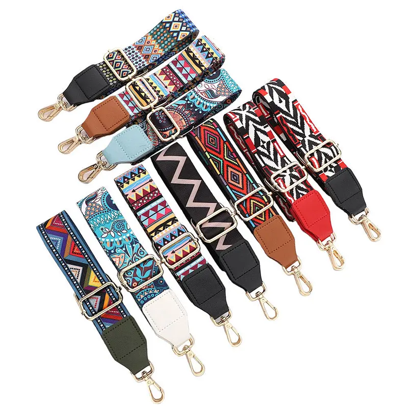 Custom Logo Bag Strap 5cm Wide Crossbody Guitar Strap For Handbags Replacement Adjustable Shoulder Purse Strap