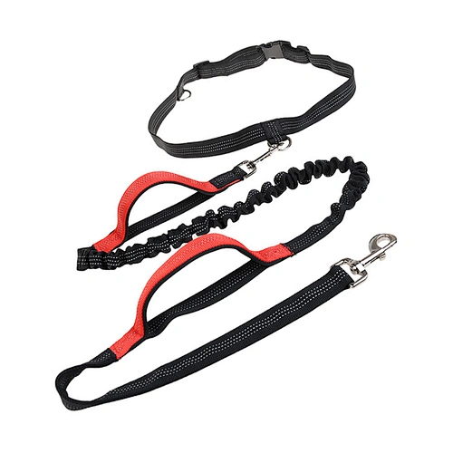 New All in 1 Strong Elastic Short Running Hands Free Nylon Reflective Strip Custom Logo Pet Cat Wrist Dog Lead Rope Leash