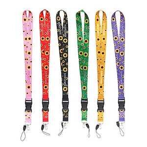 Logo Custom Neck Satin Nylon Woven Teacher Strap Badge ID Card Holder Sublimated Polyester Lanyard Breakaway Lanyard