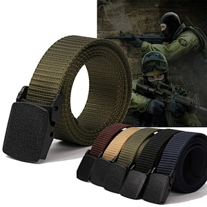 Wholesale Adjust Heavy Duty Quick Release Custom Logo Outdoor Tactical Nylon Fabric Canvas Belt Waist Straps
