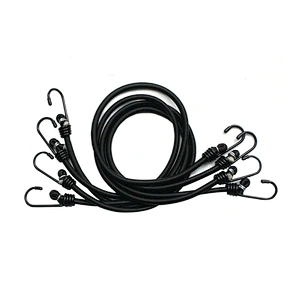 Wholesale Bulk Custom Two Hook Motorcycle Cargo 6mm 8mm 1 Meters 1m Adjustable Latex Rubber Elastic Strap Rope Bungee Cords