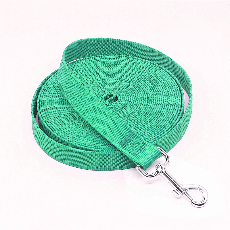 Custom Manufacturer Wholesale Training with Heavy Duty Snap Hook Big Thick PP Nylon Line Lead Pet Cat Dog Hunting Long Leash