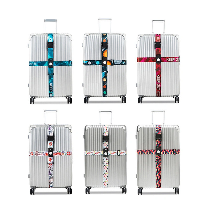 2024 Custom Code ABS Buckle TSA Safe Password Lock Solid PP Polyester Nylon Travel Case Baggage Suitcase Belt Luggage Strap