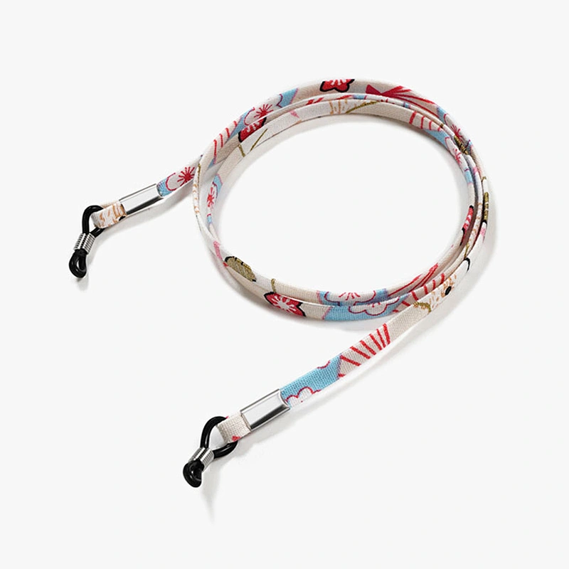 Custom Printed Logo Anti Lost Sport Sun Wholesale Bulk Fabric Polyester Eye Glass Eyeglass Sunglass Lanyard Rope Strap