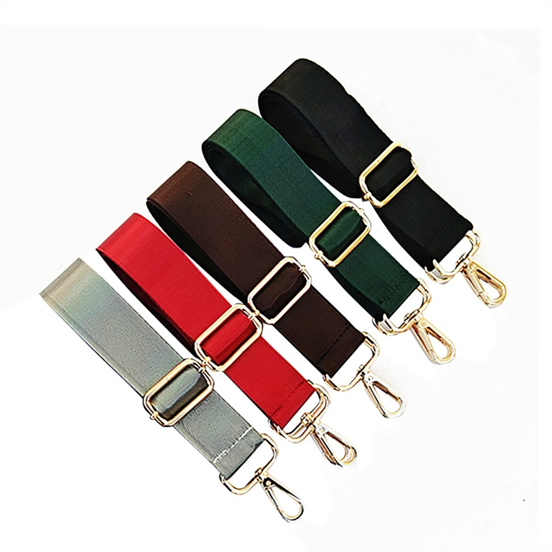 Custom Woven Webbing Wide Matte Women Lady Adjustable Nylon Single Neck Handbags Shoulder Crossbody Bag Handle Belt Strap