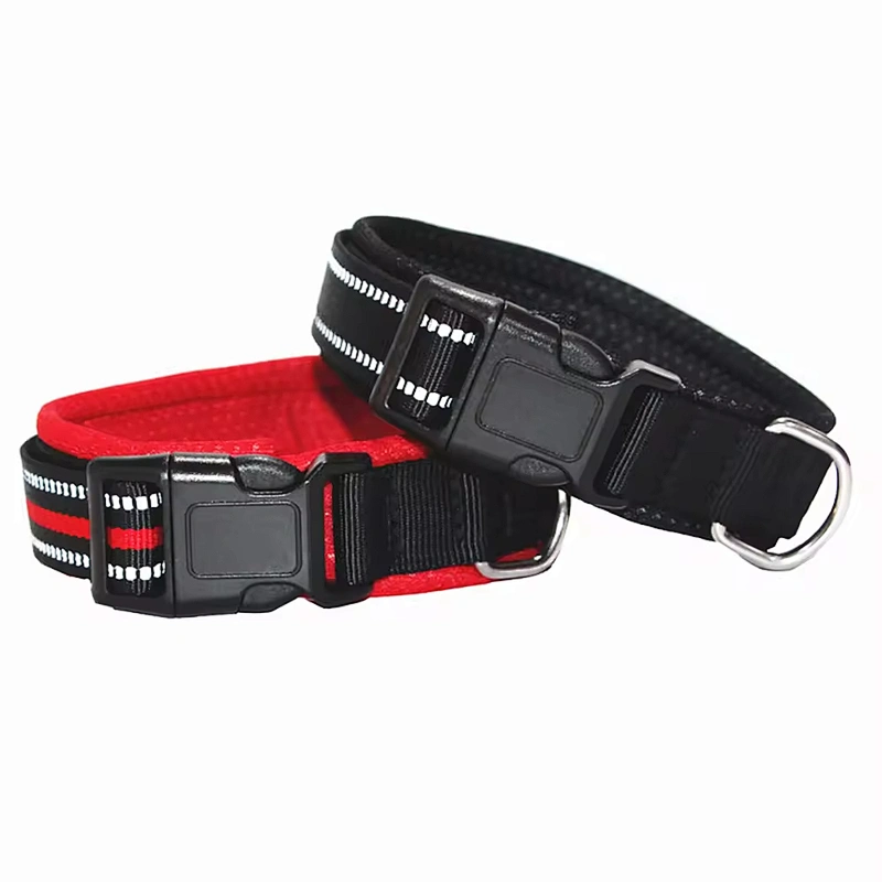 Custom Luxury Nylon Dog Collar Leash Set Reflective Puppy Training Adjustable Pet Collar Comfortable Breathable Design