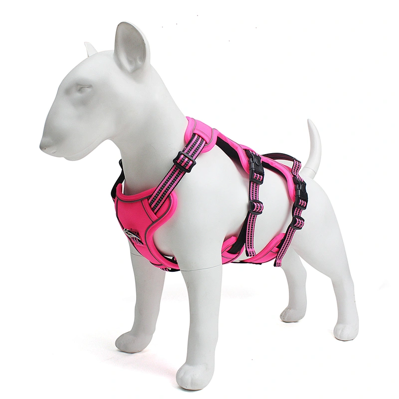 Durable Explosion-Proof Dog Harness Pet Vest with Oxford Mesh Reflective Strip Adjustable Breathable Safety Jacket for All Dogs