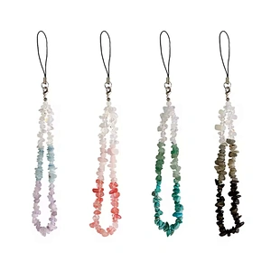 Handmade Crystal Beaded Phone Charm, Custom Pearl Beads Mobile Chain Strap, Decorative Lanyard for Cell Phone Case