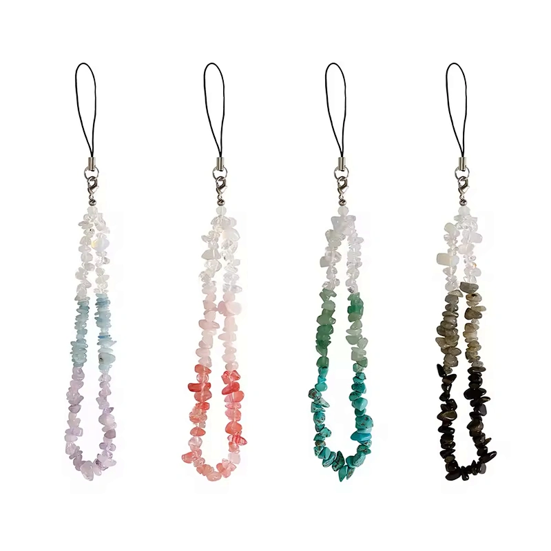 Handmade Crystal Beaded Phone Charm, Custom Pearl Beads Mobile Chain Strap, Decorative Lanyard for Cell Phone Case