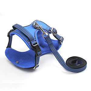 Custom Reflective Dog Harness Deerskin Velvet Vest Suit Full Surround Breathable Oxford Mesh Safe Soft Durable Control Handle