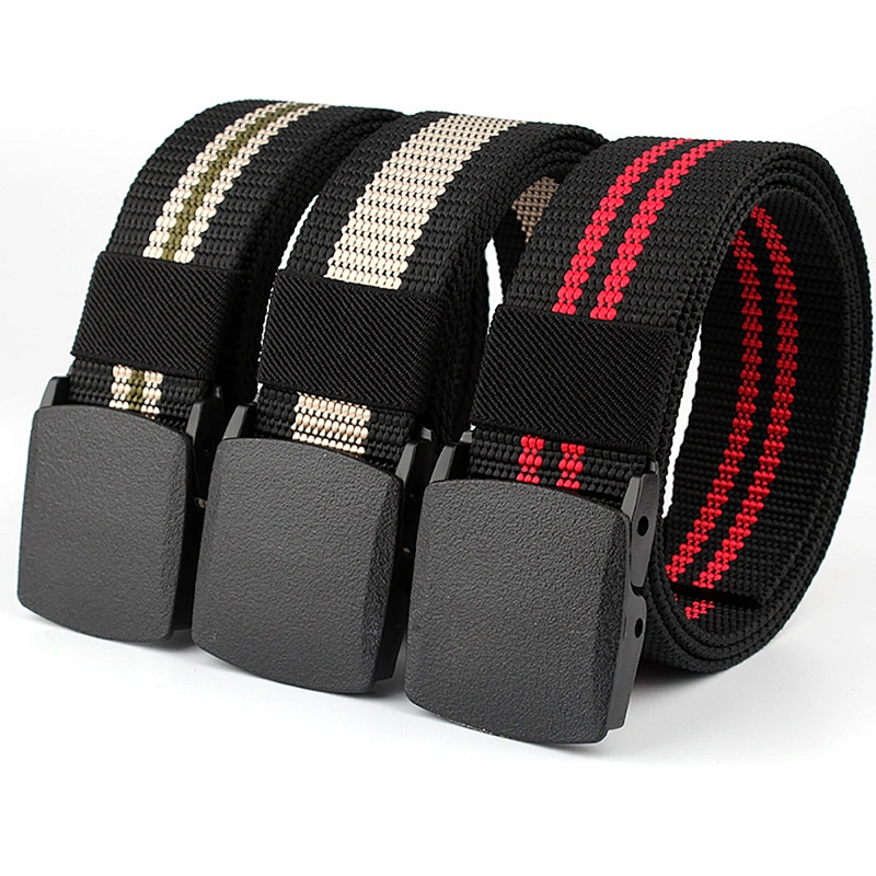 All Match Woven Braided Webbing Women Business Men Lady Universal Factory Manufacturer Thick Custom Nylon Canvas Fabric Belt