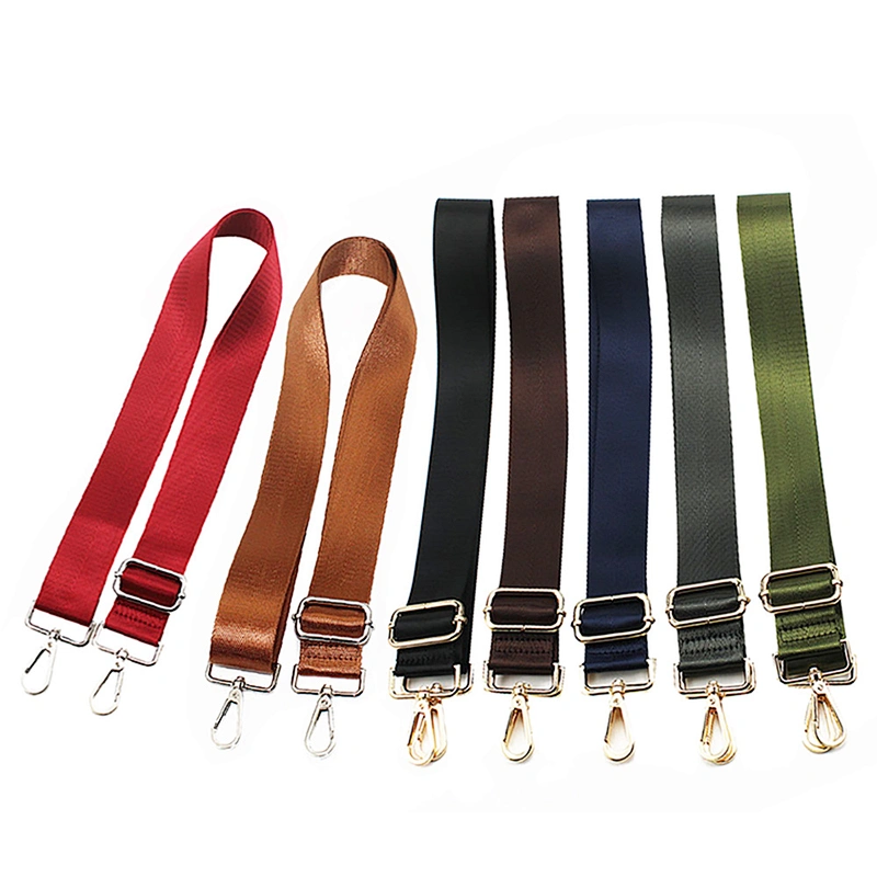 Custom Woven Webbing Wide Matte Women Lady Adjustable Nylon Single Neck Handbags Shoulder Crossbody Bag Handle Belt Strap