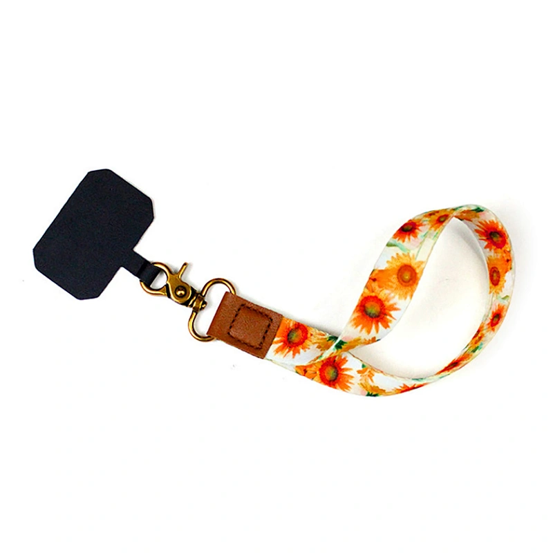 Promotional Cheap Custom Printed Hand Wrist Lanyard Mobile Phone Straps Keychain Short Lanyard
