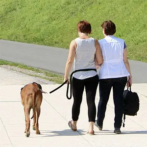 Custom Luxury Braid Big Large Rope Woven Two Hook Run Walk Training PP Nylon Hands Free Handsfree Shoulder Pet Cat Dog Leash