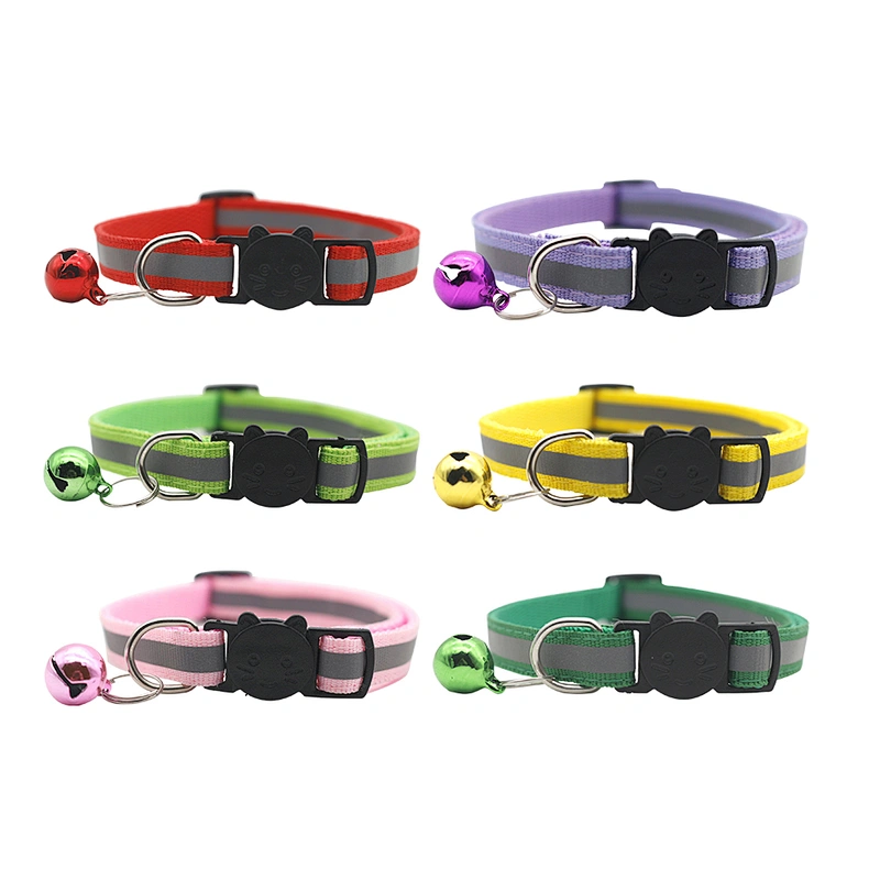 New Thick Luxury Designer Cat and Dog Collar – Custom Large Size with Plastic Buckle and Metal Bell – Available in Bulk