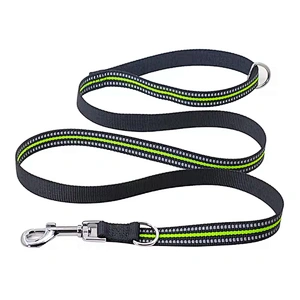 Custom Luxury Nylon Dog Collar Leash Set Reflective Puppy Training Adjustable Pet Collar Comfortable Breathable Design