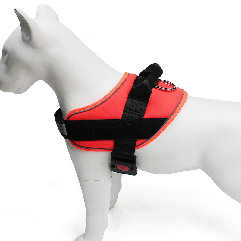 Breathable Reflective Dog Harness Lightweight Durable Oxford Vest with Strong Control Handle Adjustable Velcro for Pets