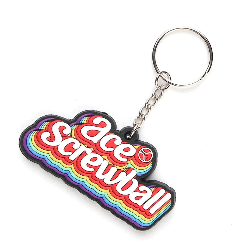 Wholesale Key Ring Silicone Cute Key Chains for Bags Car Key Holder Decoration Key Ring Promotional Gift Custom Rubber Keychain