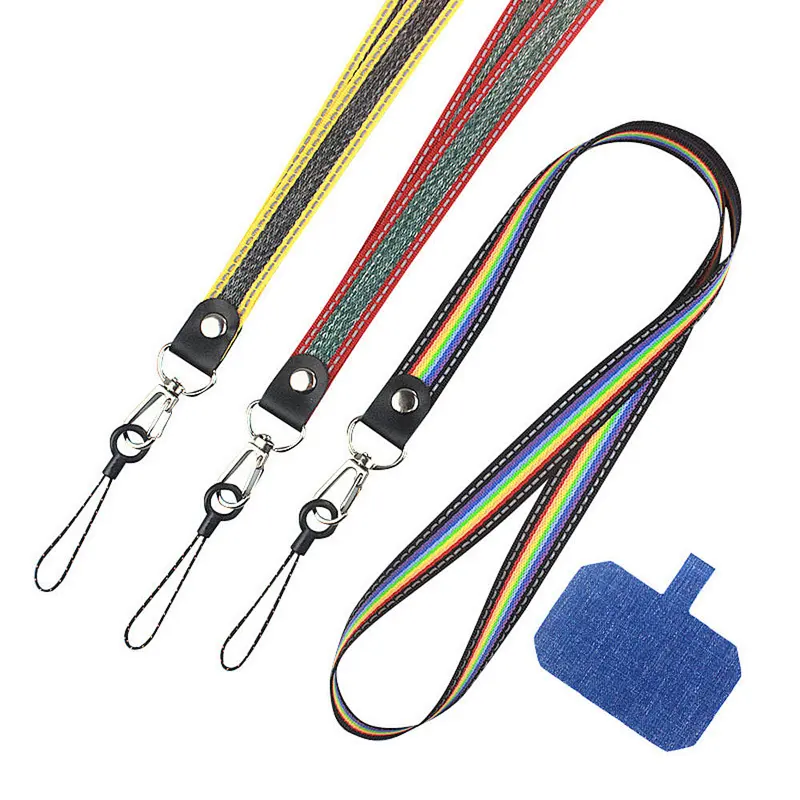 Universal Holder Custom Adjustable Polyester Necklace Shoulder Strap Lanyard Cell Phone Case Lanyard