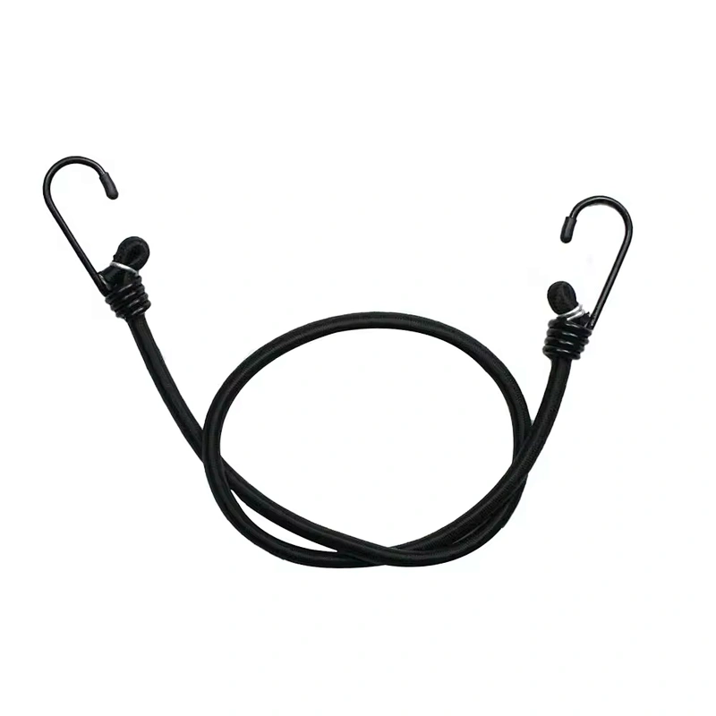Wholesale Bulk Custom Motorcycle Cargo 6mm 8mm 1 Meters 1m Two Hook Adjustable Latex Rubber Elastic Strap Rope Bungee Cords