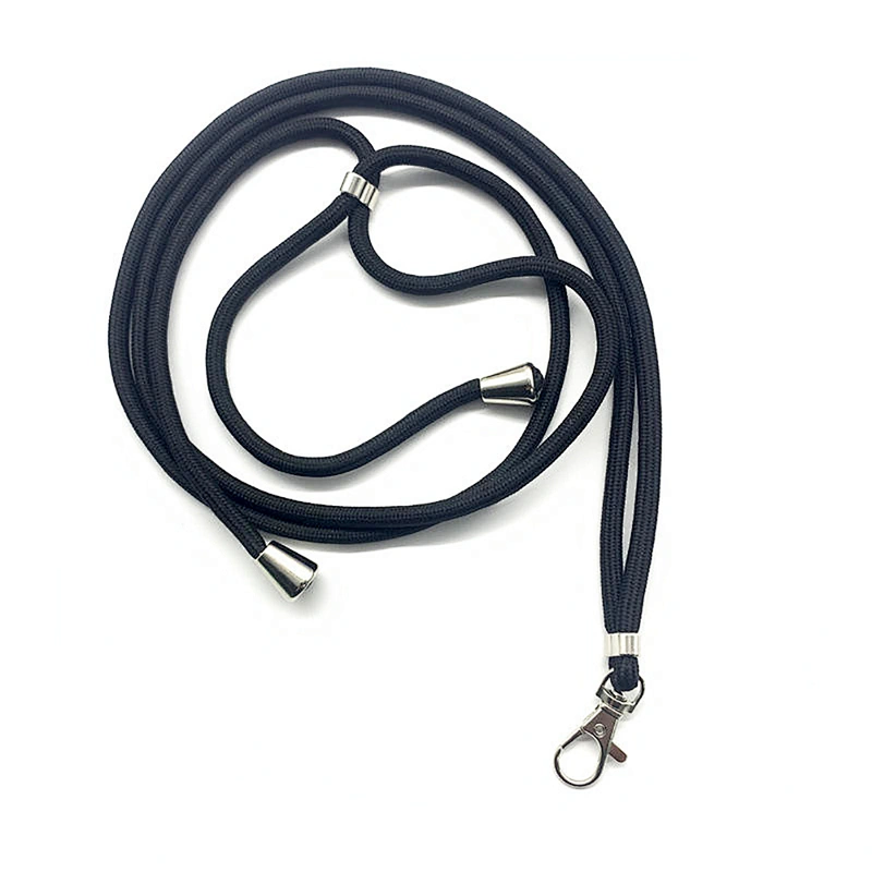 Custom Factory Long Anti Ribo Theft Deterrent Woven Neck Blank Cotton Keychain Phone Phone Case Nylon Strap Rope Lanyard