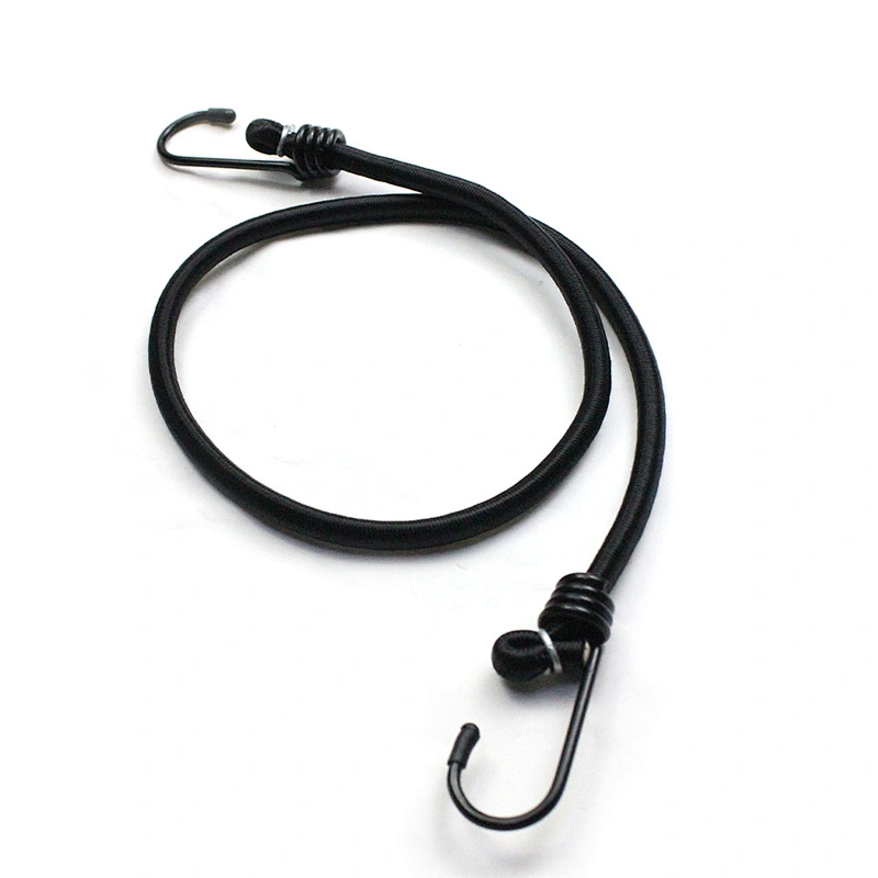 Wholesale Bulk Custom Two Hook Motorcycle Cargo 6mm 8mm 1 Meters 1m Adjustable Latex Rubber Elastic Strap Rope Bungee Cords