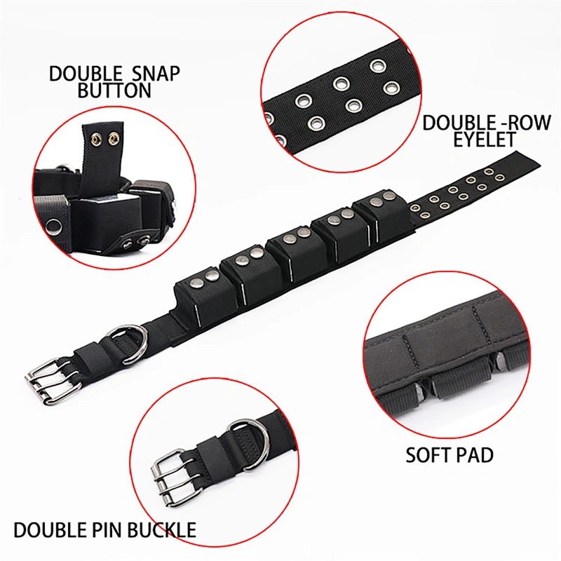 Training Heavy Duty Large Big Weight Ingots Muscle Exercise Nylon High Density Polyester Webbing Eyelet Pet Dog Collar