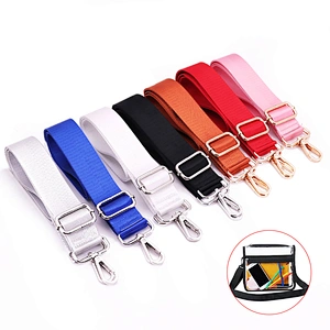 Custom Woven Webbing Wide Matte Women Lady Adjustable Nylon Single Neck Handbags Shoulder Crossbody Bag Handle Belt Strap