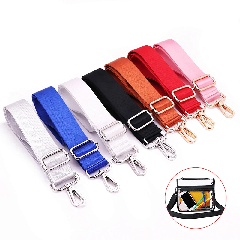 Custom Woven Webbing Wide Matte Women Lady Adjustable Nylon Single Neck Handbags Shoulder Crossbody Bag Handle Belt Strap