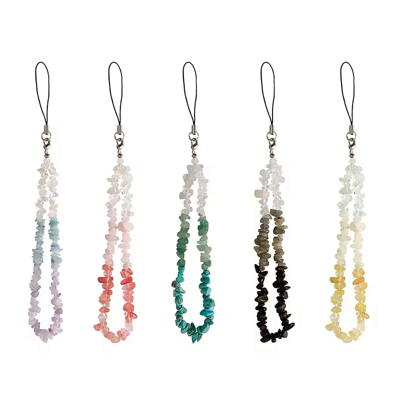 New simple cell phone chain acrylic color cell phone lanyard European and American hanging neck chain chain ornaments
