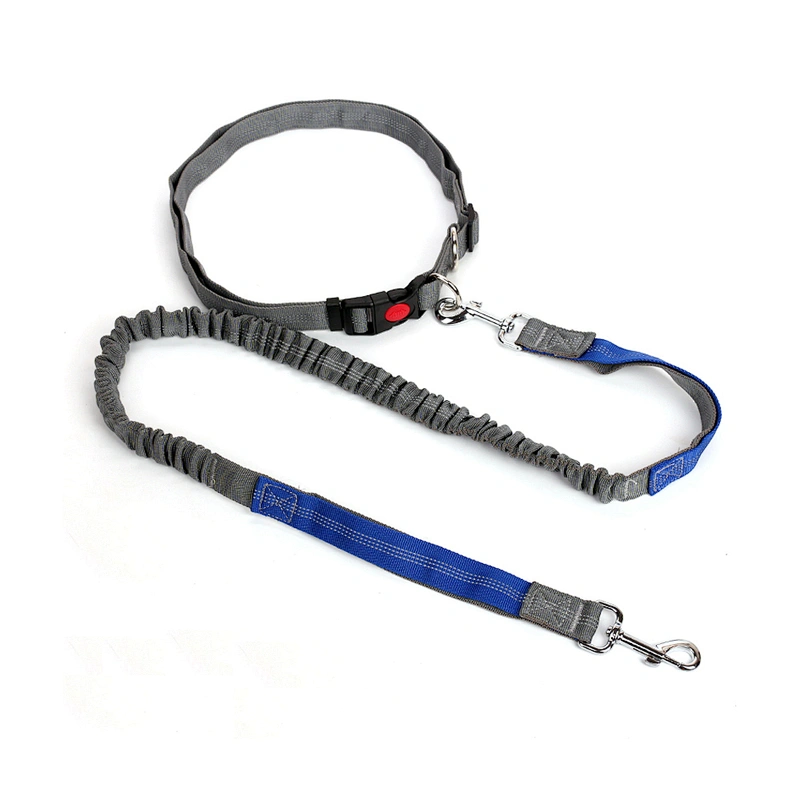 New All in 1 Strong Elastic Short Running Hands Free Nylon Reflective Strip Custom Logo Pet Cat Wrist Dog Lead Rope Leash