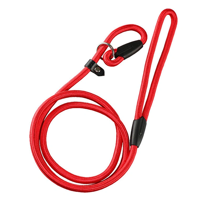 Wholesale Custom Training Adjustable Braided Woven Big Large Puppy Small All in One Round Nylon Slip Lead on Pet Rope Dog Leash