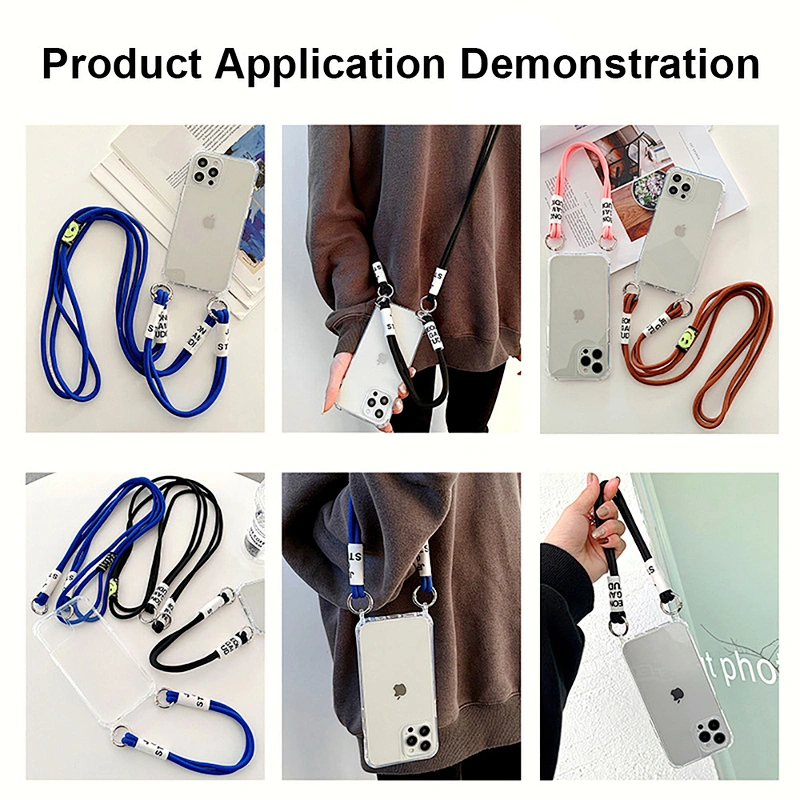 Phone Strap Universal Crossbody Necklace Shoulder Cotton Cord Hook No Beads Lasso Tether Rope Cell Mobile Phone Chest Strap
