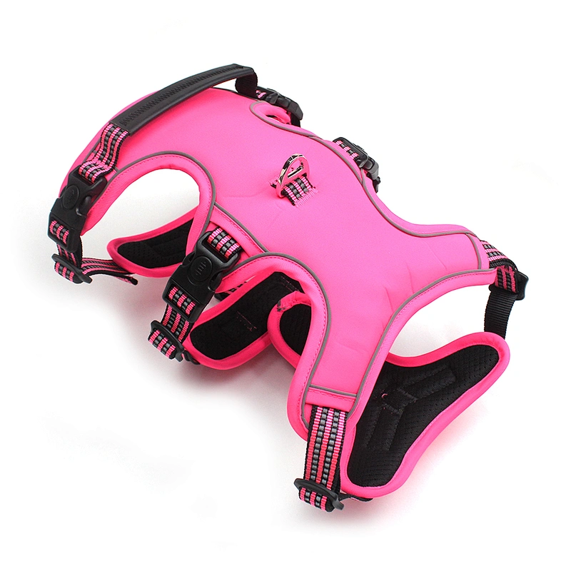 Durable Explosion-Proof Dog Harness Pet Vest with Oxford Mesh Reflective Strip Adjustable Breathable Safety Jacket for All Dogs