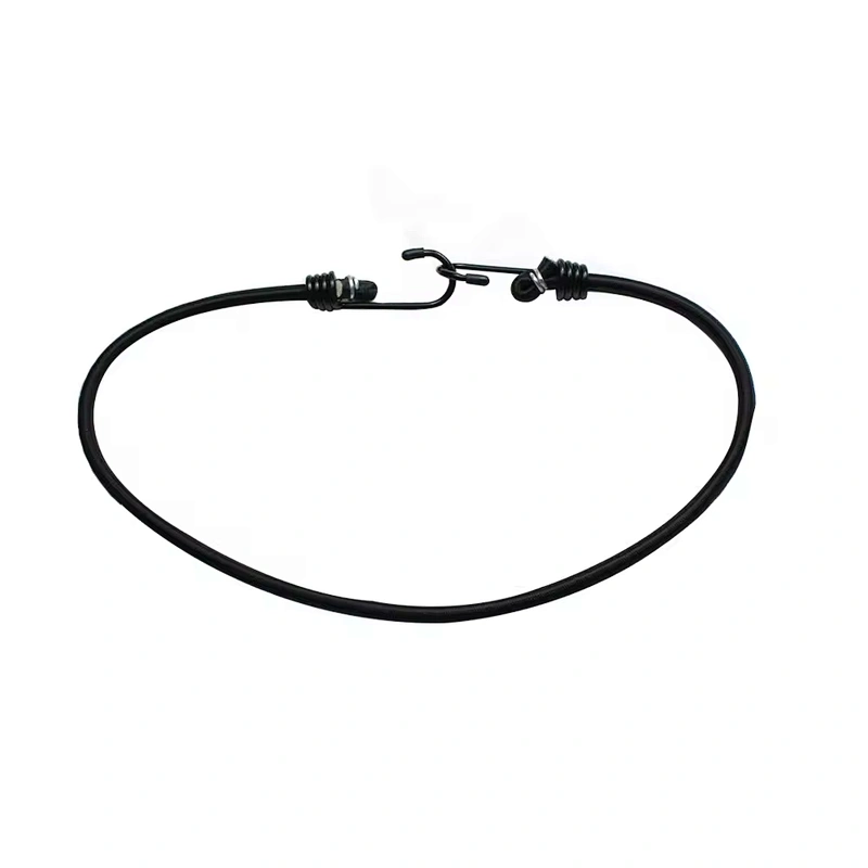 Wholesale Bulk Custom Motorcycle Cargo 6mm 8mm 1 Meters 1m Two Hook Adjustable Latex Rubber Elastic Strap Rope Bungee Cords