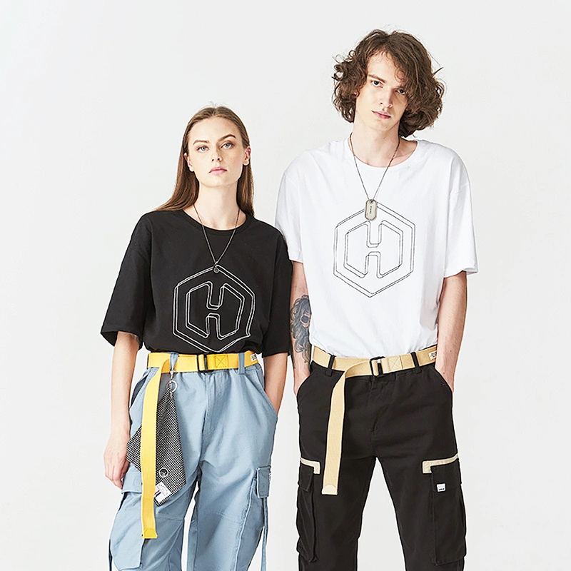 New Two Metal Square Buckle Fashion Waist Young Men Student Jeans Lady Women Polyester Cotton Woven Canvas Nylon Fabric Belt