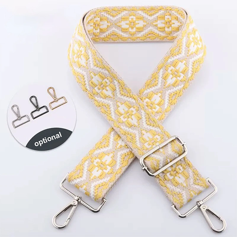 2024 Two side with hook ready bag strap shoulder cotton webbing handbag straps wholesale