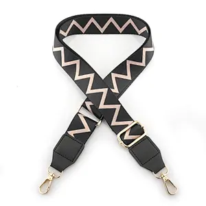 Custom Logo Bag Strap 5cm Wide Crossbody Guitar Strap For Handbags Replacement Adjustable Shoulder Purse Strap