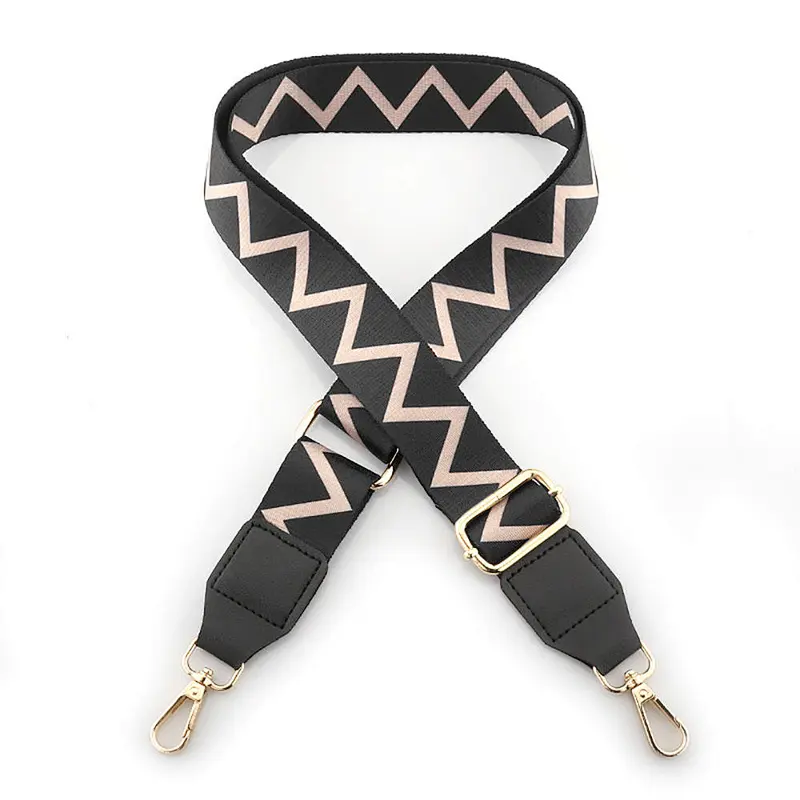 Custom Logo Bag Strap 5cm Wide Crossbody Guitar Strap For Handbags Replacement Adjustable Shoulder Purse Strap