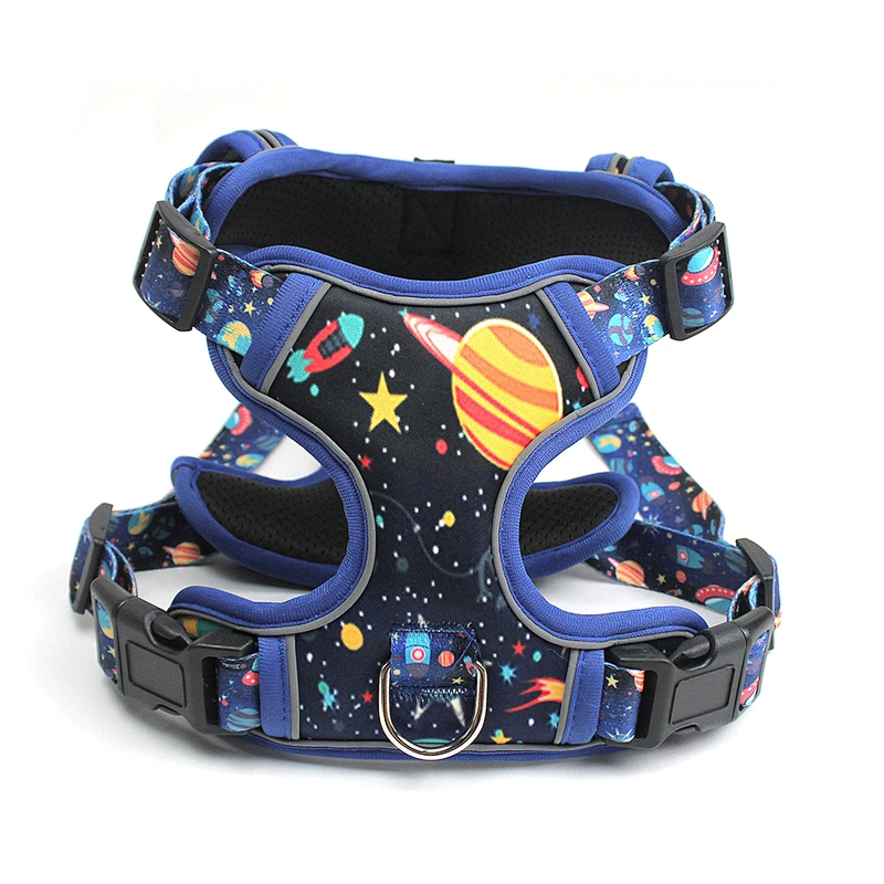Portable Breathable Pet Vest Dog Harness Diving Material Reflective Adjustable Safety Durable Fashionable Design for Dogs